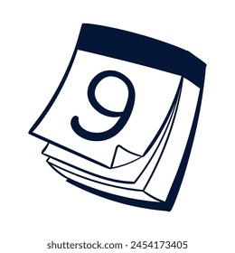 Calender Scribble Line. Hand Drawn Calendar Scribble Doodle Vector. Doodle Drawing. 