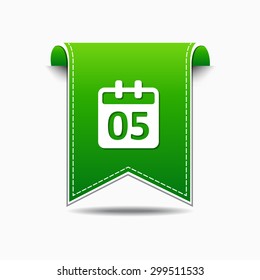 Calender Sign Green Vector Icon Design