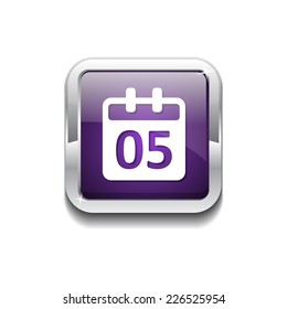Calender Sign Purple Vector Icon Button
