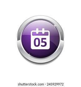 Calender Sign Purple Vector Icon Button