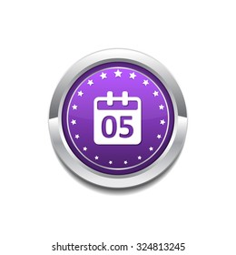 Calender Sign Purple Vector Icon Button