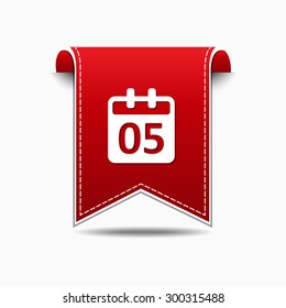 Calender Sign Red Vector Icon Design