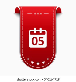 Calender Sign Red Vector Icon Design