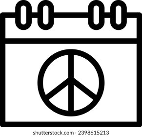 Calender  single vector line icon 