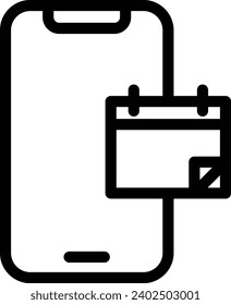 Calender single vector line icon 