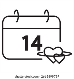 Vetor de contorno do ícone de estoque do calendário