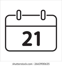 Vetor de contorno do ícone de estoque do calendário