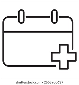 Umrissvektor des Kalenderstock-Symbols