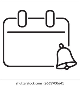 Vetor de contorno do ícone de estoque do calendário