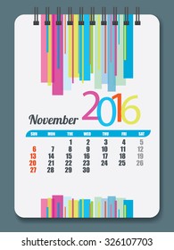 Calender template vector illustraotion 