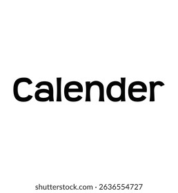 calender text for T-shirt print and other use on white background.