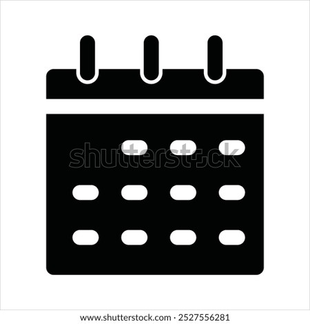 Calender Vector filled icon ,Calender icon