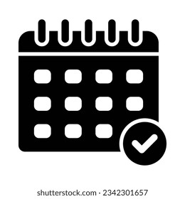 Calender Vector Glyph Icon For Personal And Commercial Use.
