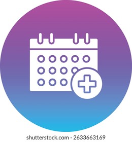 Ícone de vetor de calendário. Pode ser usado para impressão, aplicativos móveis e da Web.