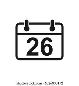 Calender vector icon. Calender symbol icon
