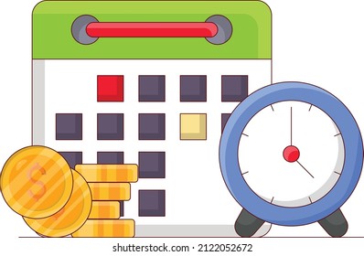 calender Vector illustration on a transparent background. Premium quality symmbols. Vector line flat icons for concept and graphic design. 
