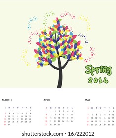Calender Year 2014 Spring With Backdrop