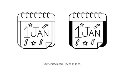 Icono de CALENDERset con Vector de fondo blanco