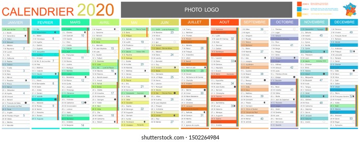 Calendrier 2020 multi calques editable