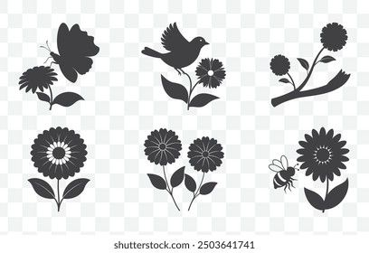 Calendula Flower Line Art Vector Set for Digital and Print Design with Elegant and Detailed Illustrations