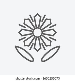 Calendula icon line symbol. Isolated vector illustration of icon sign concept for your web site mobile app logo UI design.