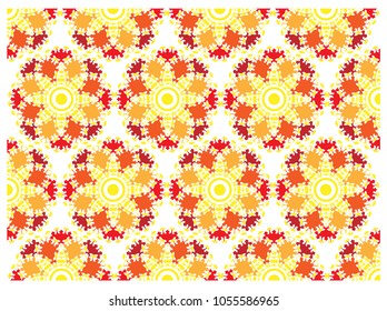 calendula orange flower pattern