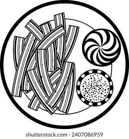 Calentitos street Food vector icon design, delicious food symbol, authentic local dishes sign, domestic cuisine stock illustration, Fried Tejeringos sprinkled with sugar concept