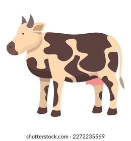 Calf cow icon cartoon vector. Cattle animal. Farm dairy
