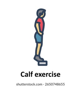 Calf exercise Vector Icon which can easily modify or edit

