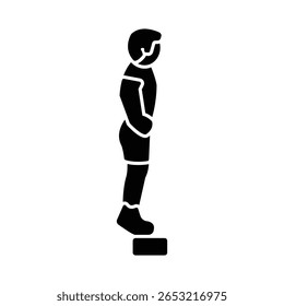 Calf exercise Vector Icon which can easily modify or edit

