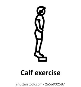 Calf exercise Vector Icon which can easily modify or edit

