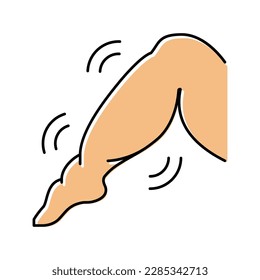 calf muscle edema color icon vector. calf muscle edema sign. isolated symbol illustration