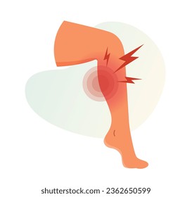 Calf Muscle Pain - Cramps - Stock Illustration as EPS 10 File