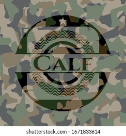 Calf on camo pattern. Vector Illustration. Detailed.