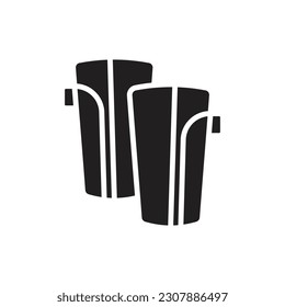 Calf Protector Filled Icon Vector Illustrator