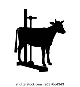 Calf Raise Machine Strength Training Gear Silhouette Vector Art Illustration