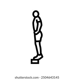 calf raises fitness exercise leg line icon vector. calf raises fitness exercise leg sign. isolated contour symbol black illustration