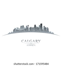 Calgary Alberta Canada city skyline silhouette. Vector illustration