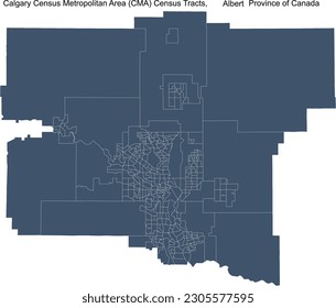 Calgary Census Metropolitan Area (CMA) Census Tracts, Albert Province of Canada in 2021