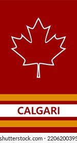 Calgary Flames ice hockey team uniform colors. Template for presentation or infographics.