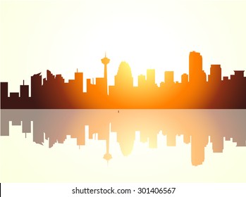 Calgary Morning City Skyline