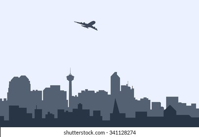 Calgary Morning Skyline - Vector