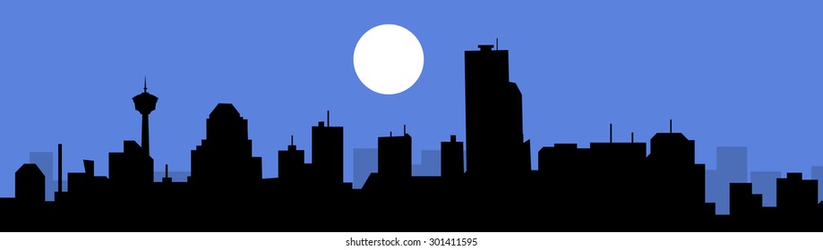 Calgary Night Skyline
