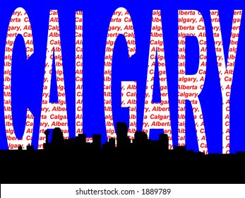 Calgary skyline illustration