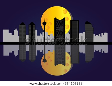 Calgary skyline at night