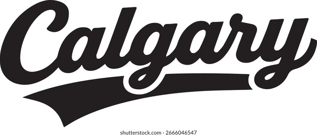 Texto de Calgary - elemento gráfico de Canadá Ilustración Diseño de Plantilla 
