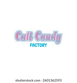 Cali Candy factory logo template for your business