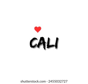 Diseños de tipografía de Cali: para estampados, posters, tarjetas, camiseta, sudaderas con capucha de taza de café, etc.