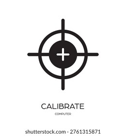 calibrate icon vector on white background, calibrate trendy filled icons from Computer collection, calibrate vector illustration