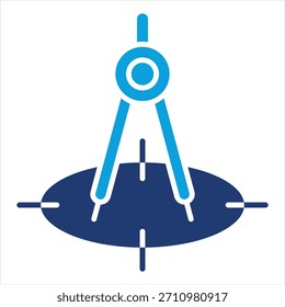 Kalibrierung flach blau Symbolstil